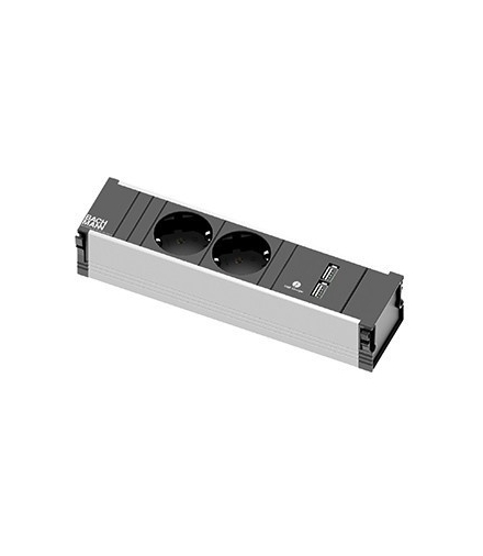 CONI Listwa zasilająca 2 gniazda schuko + ładowarka USB BACHMANN