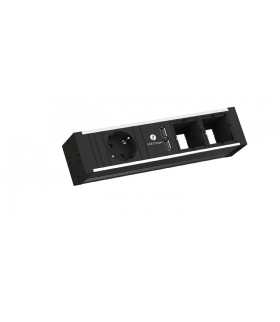 VENID Listwa zasilająca gniazdo schuko + ładowarka USB + 2 puste moduły BACHMANN