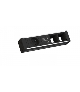 VENID Listwa zasilająca gniazdo z uziemieniem + ładowarka USB + 2 puste moduły BACHMANN