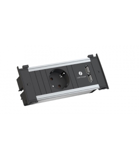 KAPSA XS Listwa zasilająca gniazdo schuko + ładowarka USB BACHMANN