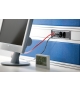 STEP ALU Listwa zasilająca 2 gniazda schuko + ładowarka USB + pusty moduł BACHMANN