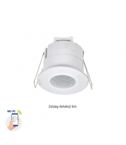 Inteligentny czujnik ruchu PIR SMART 360st 1.2kW zasięg 6m podtynkowy IP20 230V Spectrum SMART