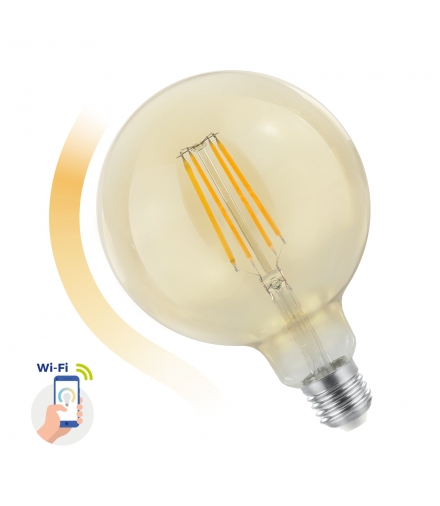 Inteligentna żarówka LED Spectrum SMART Glob Amber Retroshine G125 5,5W E-27 Wi-Fi/Bluetooth Biorytm CCT (1700K-2700K) DIMM