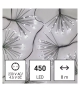 Dekoracje - 450 LED 8 m nano łezki frędzle zimna biel, zielony przewód, IP20, timer D3AC10