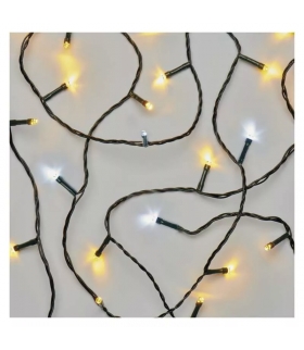 Lampki choinkowe Classic 120 LED 12m ciepła + zimna biel, zielony przewód, IP44, timer D4AN05