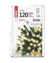 Lampki choinkowe 120 LED 12m ciepła biel, zielony przewód, 8 programów, IP44 D4AW09