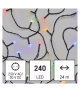 Lampki choinkowe 240 LED 24m, multikolor, zielony przewód, 8 programów, IP44 D4AM10