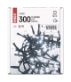 Lampki choinkowe LED Classic Cluster, jeżyk, 300 LED 6m, zimna biel, czarny, IP44, timer D4BC04