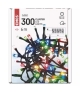 Lampki choinkowe LED Classic Cluster, jeżyk, 300 LED 6m, multikolor, czarny, IP44, timer D4BM04