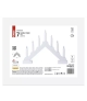 Świecznik biały drewniany 7 LED, 29 cm 2x AA ciepła biel, IP20, timer DCAW12
