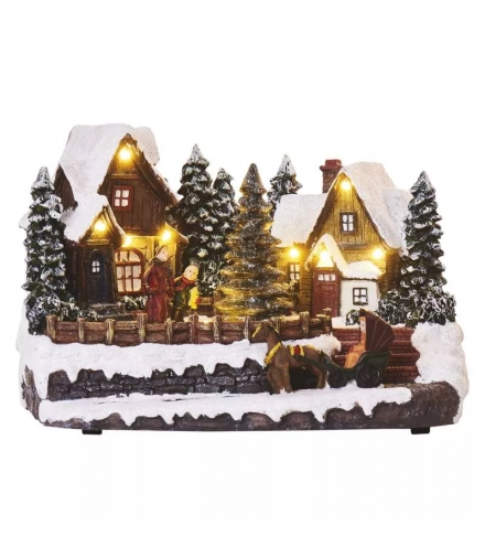 Świąteczna wioska 23x16x15 cm, 3x AA ciepła biel, IP20 DCLW15