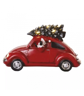 Garbus z mikołajem i choinką 12x10x22 cm, 3x AA ciepła biel, IP20 DCLW08