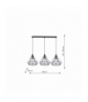 Lampa Wisząca TRIANGOLO 3xE27 Eko-Light ML162