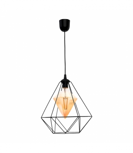 Lampa wisząca ALAMBRE BLACK 1xE27 4W żarówka w zestawie Eko-Light MLP4130