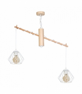 LAMPA WISZĄCA WOODY WHITE 2xE27 Eko-Light MLP276