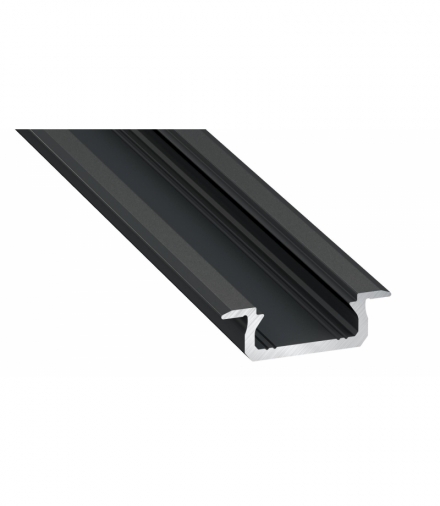 PROFIL ALUMINIOWY CZARNY TYP Z 1m + KLOSZ MLECZNY Eko-Light EKPR6381