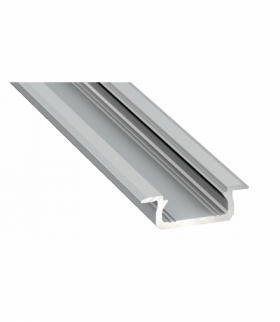 PROFIL ALUMINIOWY SREBRNY TYP Z 1m + KLOSZ MLECZNY Eko-Light EKPR6481