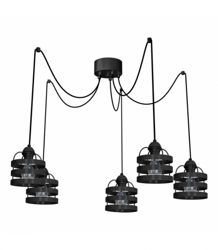 Lampa wisząca LARS BLACK 5xE27 Eko-Light MLP802