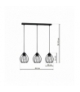 Lampa Wisząca DON BLACK 3xE27 Eko-Light MLP750