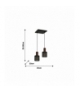 Lampa Wisząca ARES BLACK 2xE27 Eko-Light MLP3725