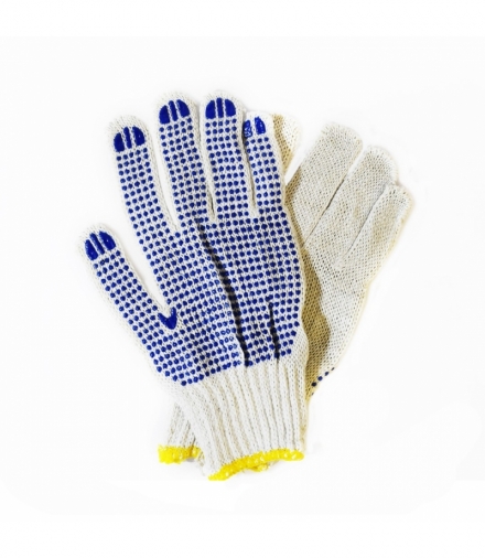 RĘKAWICZKI BIALE OGRODOWE KROPKI Eko-Light EKR0285 / EK0285