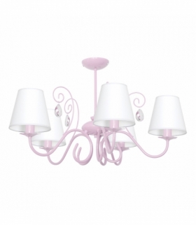 Żyrandol SARA PINK 5xE14 Eko-Light MLP1052