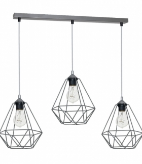 Lampa wisząca BASKET GRAY 3xE27 Eko-Light MLP7217