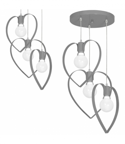 Lampa sufitowa AMORE GREY 3xE27 Eko-Light MLP9823