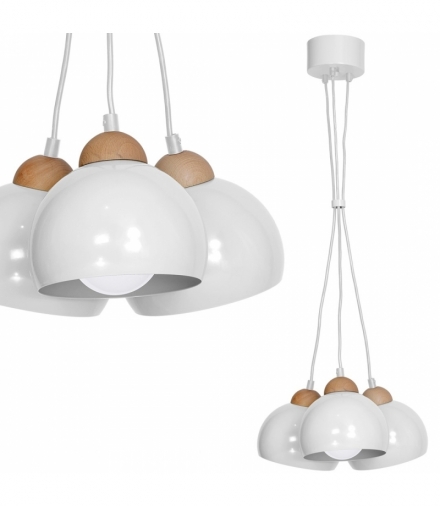 Lampa wisząca DAMA WHITE 3xE27 Eko-Light MLP6480