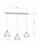 Lampa wisząca DAMA WHITE 3xE27 Eko-Light MLP6450