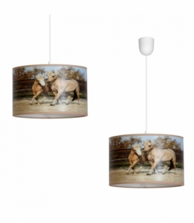 Lampa Wisząca dziecięca konie HORSES 1xE27 Eko-Light MLP846