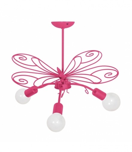 Żyrandol MOTYL 2 DARK PINK 3xE27 Eko-Light MLP5330