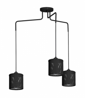 Lampa Wisząca LOUISE BLACK 3xE27 Eko-Light MLP671