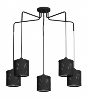 Lampa Wisząca LOUISE BLACK 5xE27 Eko-Light MLP673