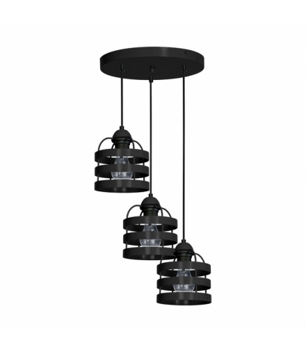 Lampa wisząca LARS BLACK 3xE27 Eko-Light MLP801