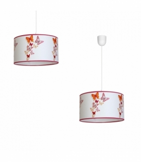 Lampa Wisząca dziecięca z motylkami, motyle BUTTERFLIES 1xE27 Eko-Light MLP866