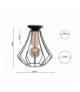 Lampa sufitowa WILL BLACK 1xE27 Eko-Light MLP4189