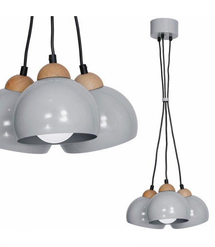 Lampa wisząca DAMA GRAY 3xE27 Eko-Light MLP6380