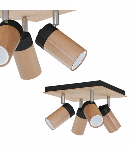 Lampa sufitowa BARON BLACK 4xGU10 Eko-Light MLP9016