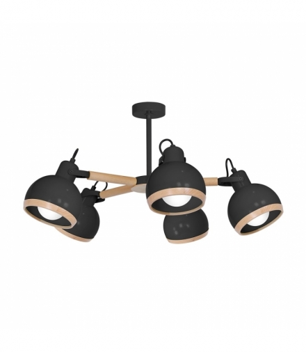 Żyrandol OVAL BLACK 5xE27 Eko-Light MLP8663