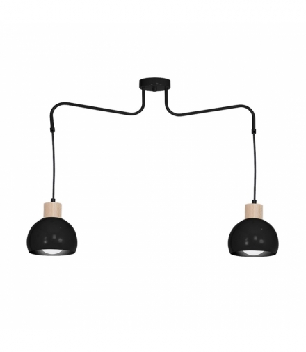Lampa Wisząca CAPRI BLACK 2xE27 Eko-Light MLP4352