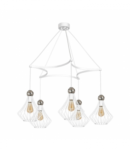 Lampa wisząca JEWEL WHITE 5xE27 Eko-Light MLP4204