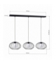 Lampa Wisząca KRONOS BLACK 3xE14 Eko-Light MLP4424