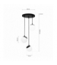 Lampa wisząca SFERA BLACK 3xE14 Eko-Light MLP8868