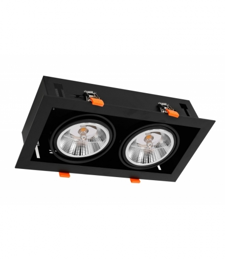 Oprawa Podtynkowa Plaza 2xGU10 AR111 Czarna Eko-Light ML4742