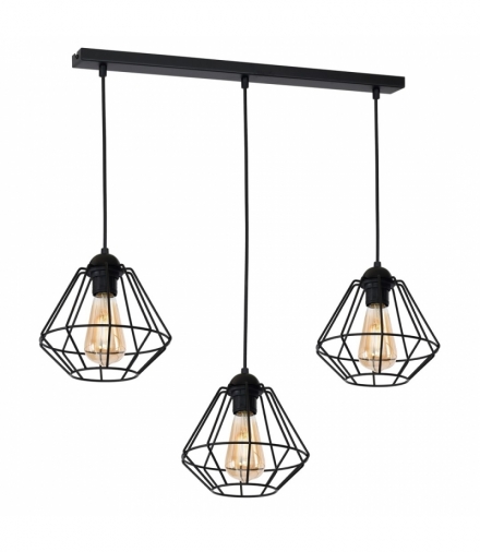 Lampa wisząca COLIN BLACK 3xE27 Eko-Light MLP4790