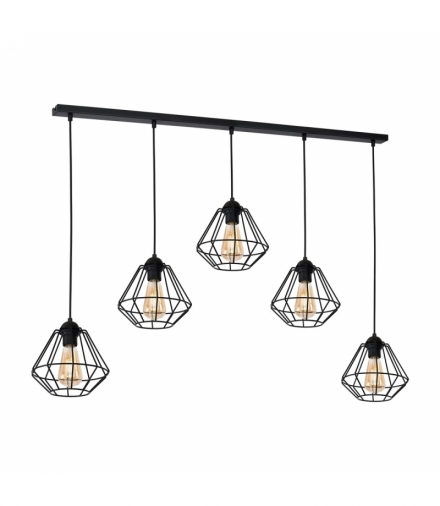 Lampa wisząca COLIN BLACK 5xE27 Eko-Light MLP4791