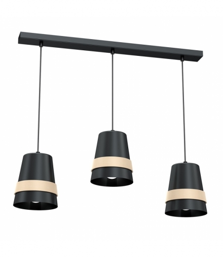 Lampa wisząca VENEZIA BLACK 3xE27 Eko-Light MLP5451