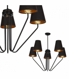 Żyrandol VICTORIA BLACK 5xE27 Eko-Light MLP4913