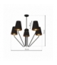 Żyrandol VICTORIA BLACK 5xE27 Eko-Light MLP4913